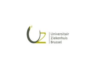 Logo of Universitair Ziekenhuis Brussel, featuring a stylized "UZ" in black and green beside the hospital's name.