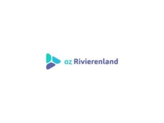 Logo of az Rivierenland with triangular shapes in teal and purple on the left and the text "az Rivierenland" in blue on the right.