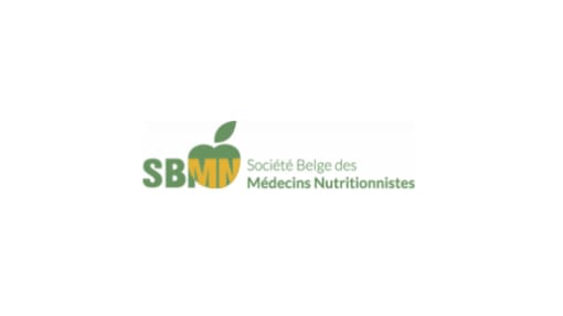 Logo of Société Belge des Médecins Nutritionnistes (SBMN) featuring a green apple symbol.